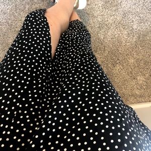 Polka dot wrap skirt
